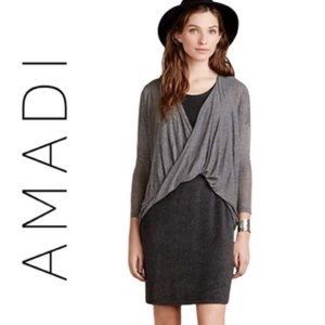 Anthropologie AMADI Gray OVERLAY DRESS
